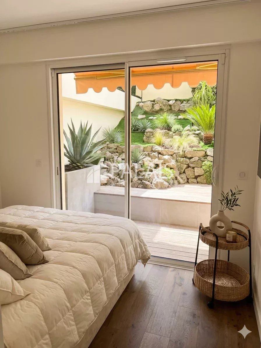 Sypialnia z wyjściem do ogrodu